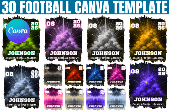 30 Football Canva Editable Template: Game-Day Design