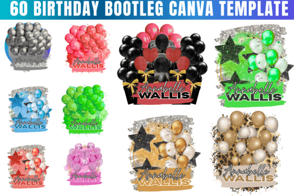 60 Birthday Bootleg Canva Template: Bold, Editable Designs