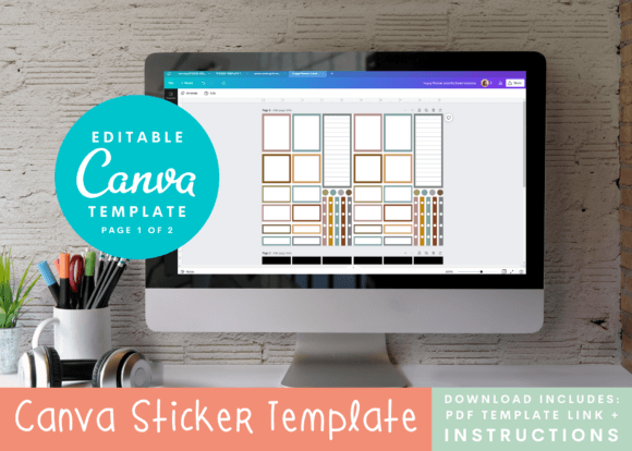 Canva Colorful Boxes Sticker Template: Your DIY Sticker Solution