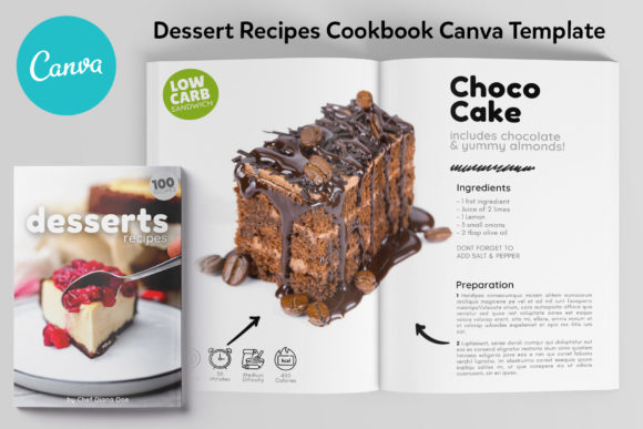 Canva Desserts Recipes Book Template: Your Culinary Design Shortcut