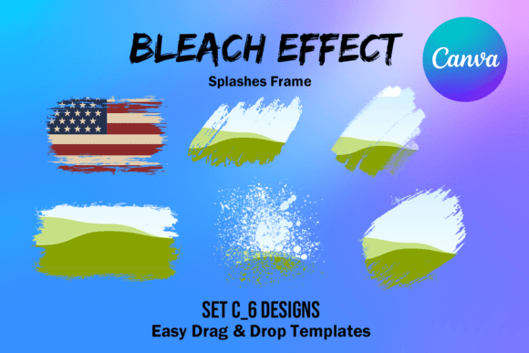 Canva Frame Template Bleach Effect Set C: A Designer's Tool