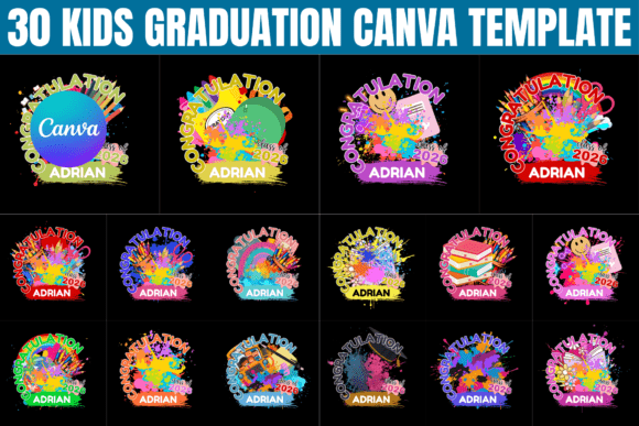 Celebrate Milestones with the 30 Kids Graduation Canva Template Bundle