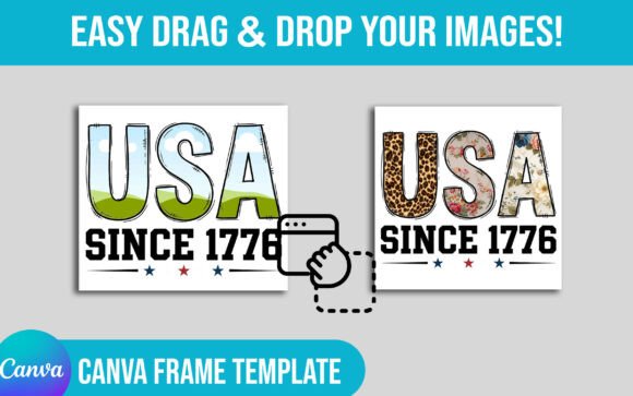 Celebrate with the USA Patriotic Canva Frame Template