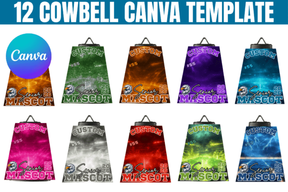 Cowbell Canva Editable Template: Game Day Spirit