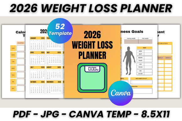 Designing Your Year: The 2026 Weight Loss Planner Canva Template