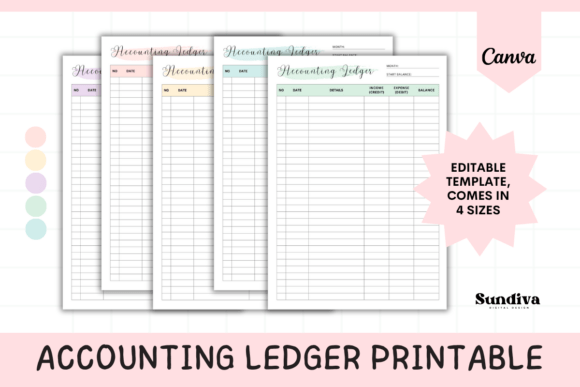 Editable Accounting Ledger Form Canva 2: Your Financial Clarity Tool