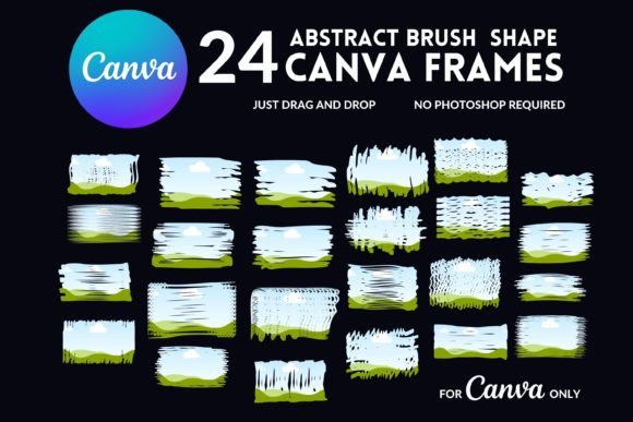 Editable Canva Frames: Abstract Shapes for Modern Design