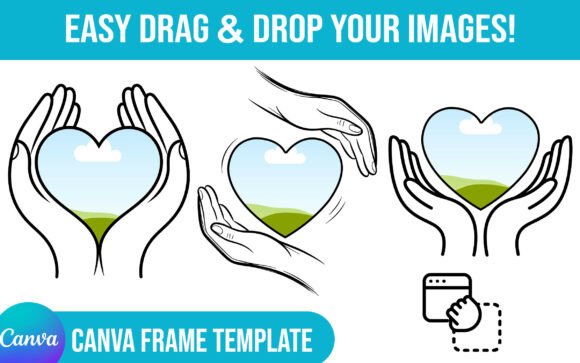 Effortless Valentine's Day Design with Heart Frame Templates