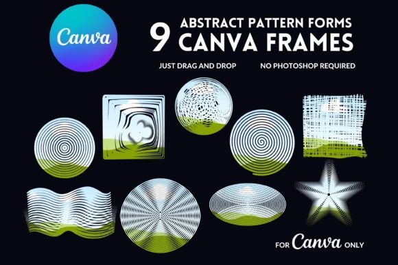 Elevate Your Brand with Editable Canva Frames: Abstract Pattern