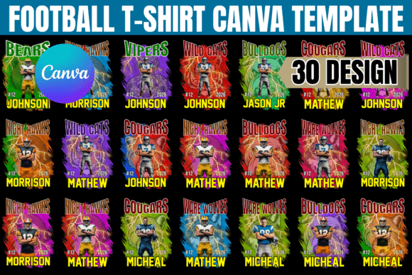 Football T-Shirt Canva Template: Design Your 2026 Game Day Gear