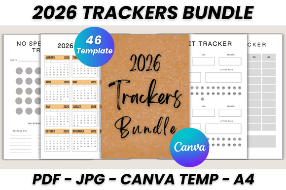 Master Your 2026 Goals with the Ultimate Canva Tracker Bundle