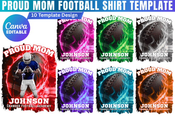 Proud Mom Football Shirt Design: A Template for Team Spirit