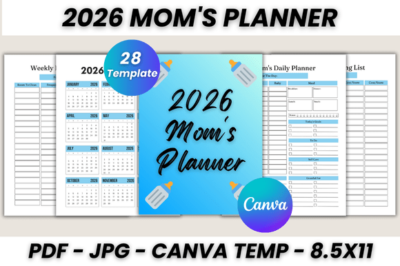 Streamline Your 2026: The Ultimate Mom's Planner Canva Template